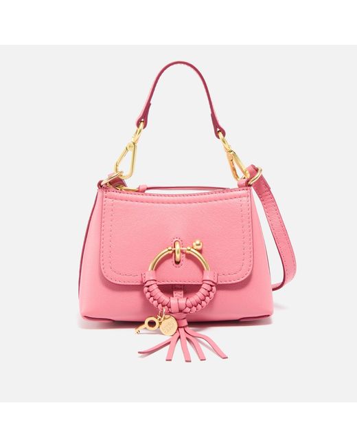 See By Chloé Pink Joan Full-grained Leather Mini Shoulder Bag