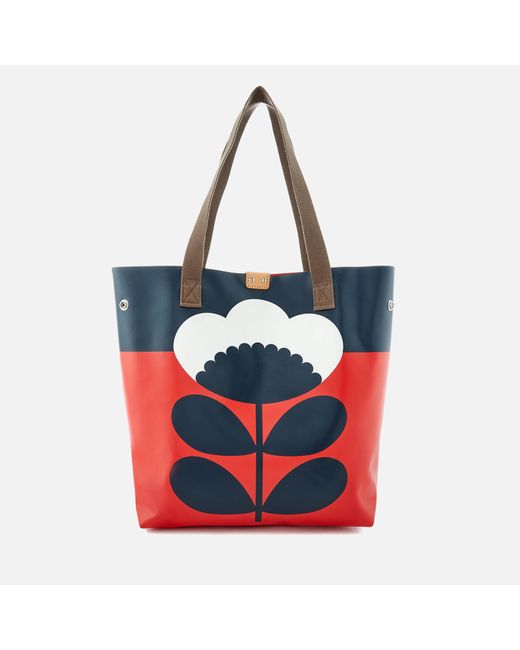 Orla Kiely Red Willow Tote Bag