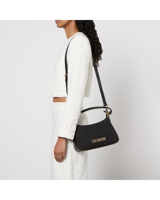 Love Moschino Black Borsa Nylon And Faux Leather Shoulder Bag