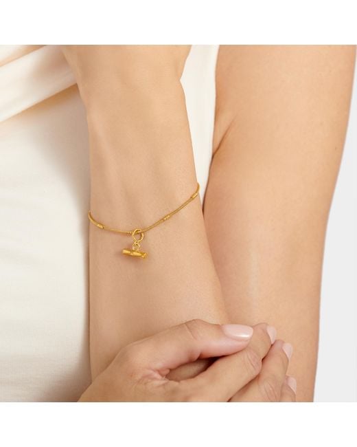 Katie Loxton Metallic Bamboo 18-karat Gold-plated Bracelet