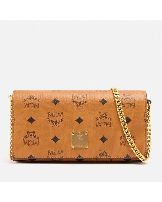 MCM Brown Aren Vi Leather Crossbody Bag