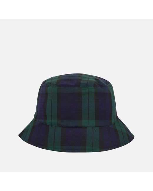 Tommy Hilfiger Blue Reversible Tartan Twill Bucket Hat for men