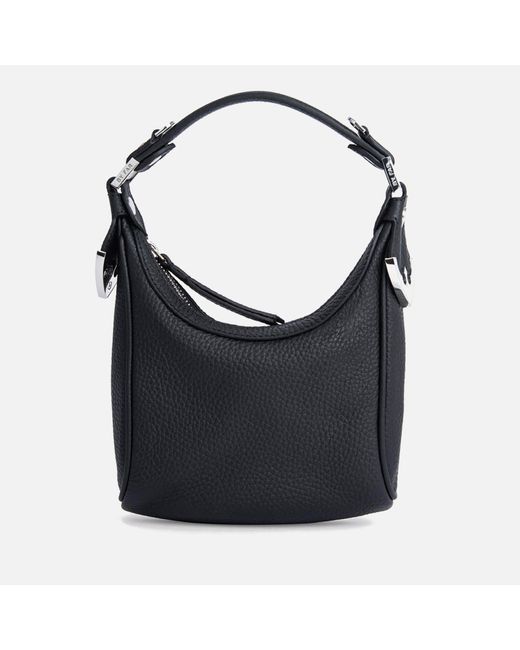 By Far Black Cosmo Grained Leather Mini Bag