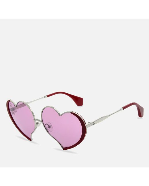 Vivienne Westwood Pink Lovelace Retro Metal Sunglasses