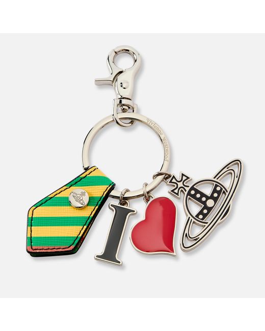 Vivienne Westwood Multicolor I Love Leather And Silver-tone Keyring