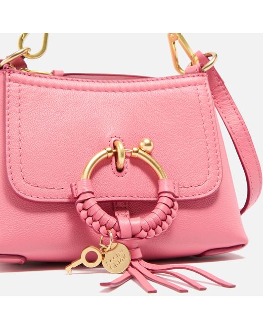 See By Chloé Pink Joan Full-grained Leather Mini Shoulder Bag
