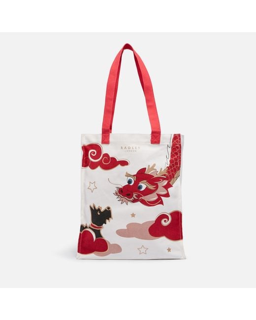 Radley Red Lunar New Year Medium Cotton-canvas Tote Bag