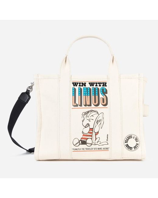 Marc Jacobs The Tote Bag Peanuts Americana in White | Lyst