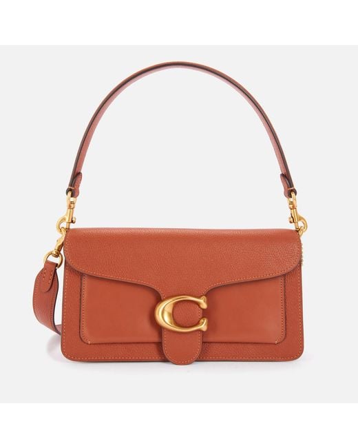 COACH Mixed Leather Tabby Shoulder Bag in Brown Lyst