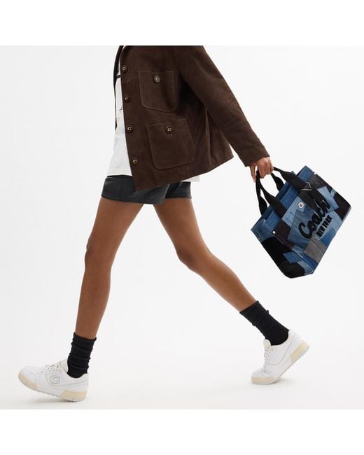 COACH Blue Cargo Denim Tote Bag