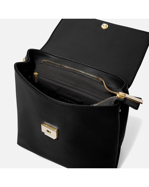 Katie Loxton Black Demi Faux Leather Backpack
