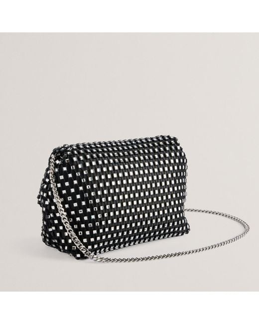 Ted Baker Black Glitszi Sequin-embellished Crossbody Bag