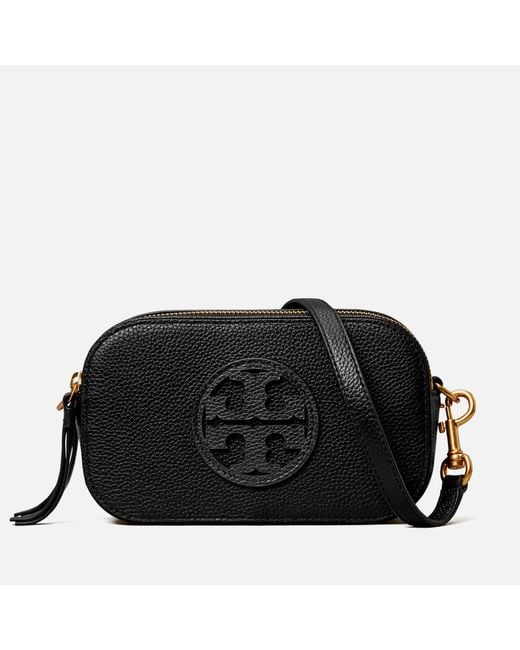 Tory Burch Black Miller Mini Leather Crossbody Bag