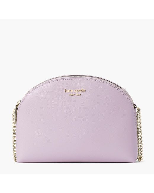 Kate Spade Leather Spencer Saffiano Double Zip Cross Body Bag in Pink