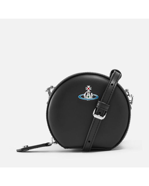Vivienne Westwood Black Mini Round Nappa Crossbody Bag