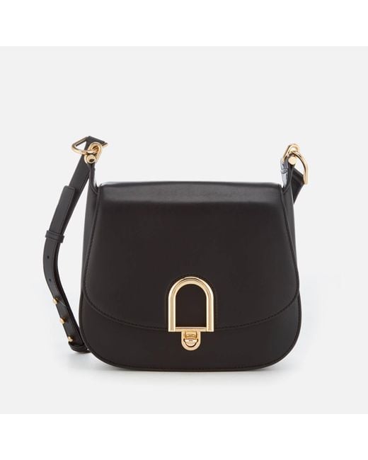 MICHAEL Michael Kors Black Delfina Large Saddle Bag