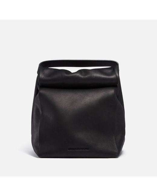 Alexander Wang Leather Lunch Bag Small Top Handle in Black Lyst