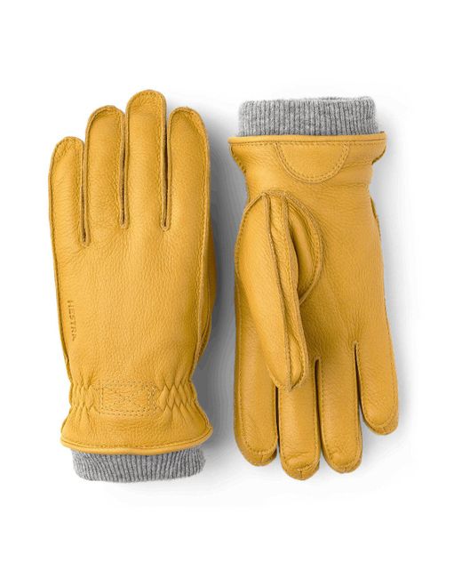 Fjallraven Hestra Malte Leather Gloves Natural Yellow | Lyst