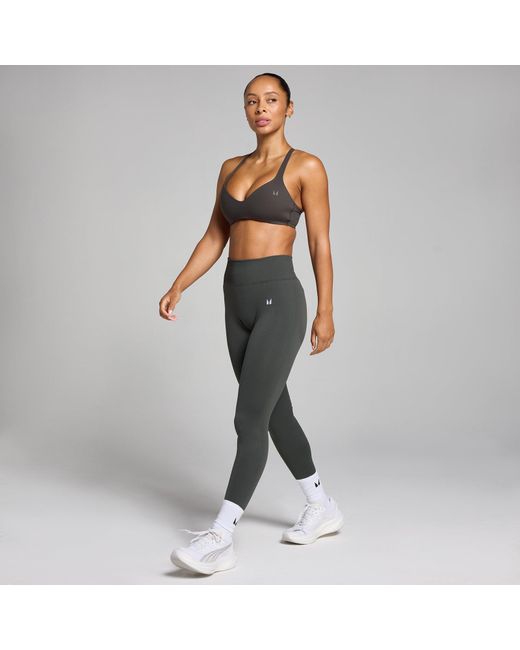 Mp Gray Teo Mid-Rise Seamless Leggings