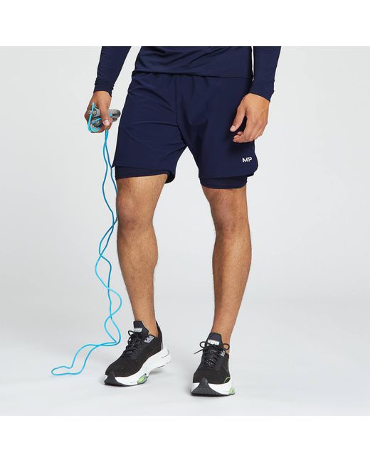 Mp Blue 2 In 1 Training Shorts for men