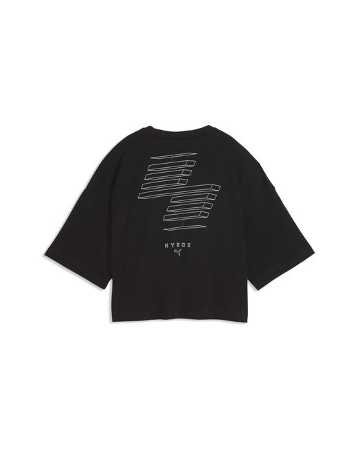 PUMA Black X Hyrox Cropped Lifestyle Tee