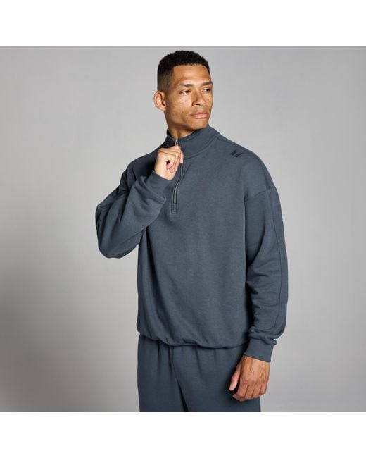 Camiseta Con Cremallera De 1/4 Teo Para Hombre De Mp de hombre de color Blue