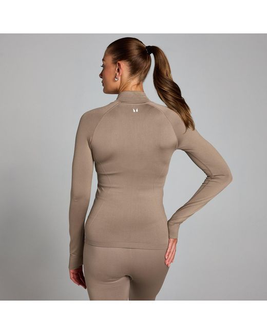 Mp Brown Shape Seamless Zip Through Jacket