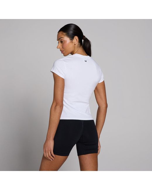 Mp White Basic Body Fit Short Sleeve T-shirt