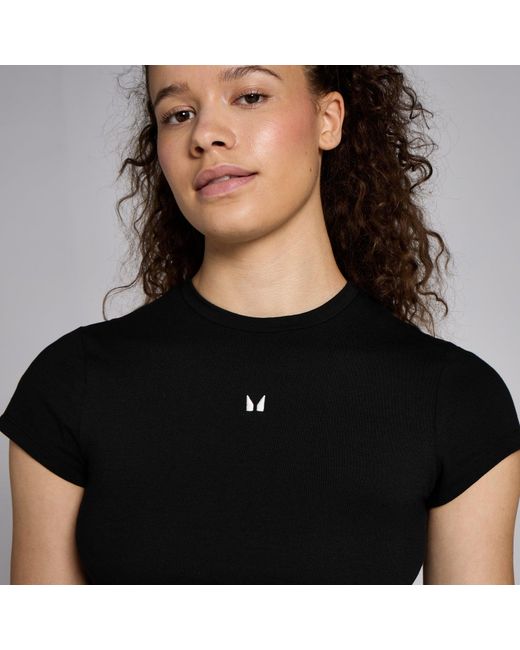 Mp Black Basics Body Fit Short Sleeve Crop T-Shirt