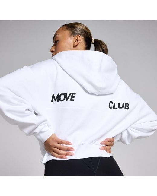 Mp White Teo Zip Through Hoodie