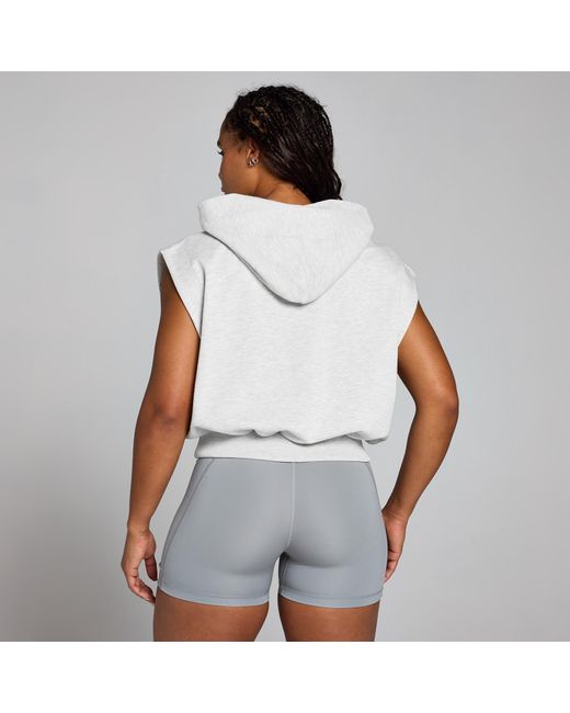 Sudadera Corta Con Capucha Sin Mangas Origin Para Mujer De Mp de color White