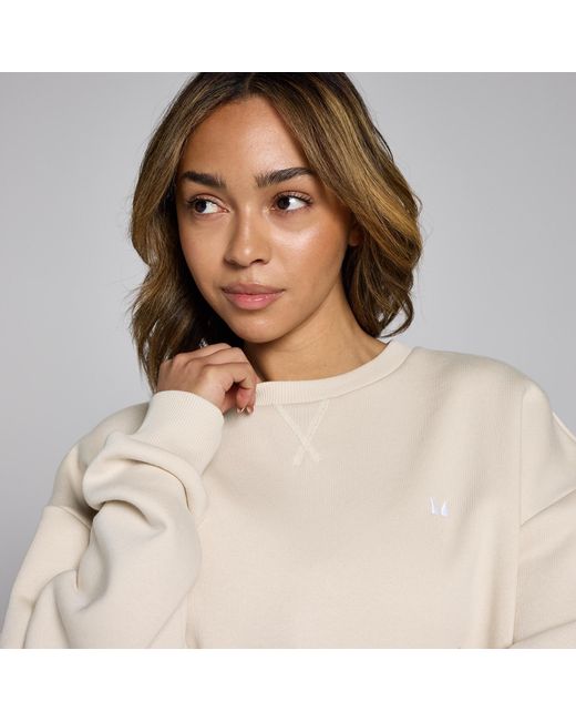 Felpa Vestibilità Oversize Basic Da Donna di Mp in Natural
