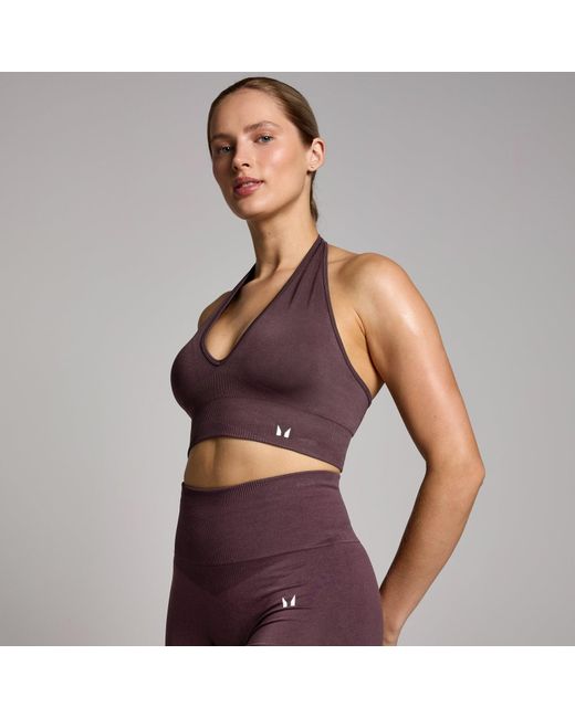 Mp Purple Teo Seamless Halter Neck Bra