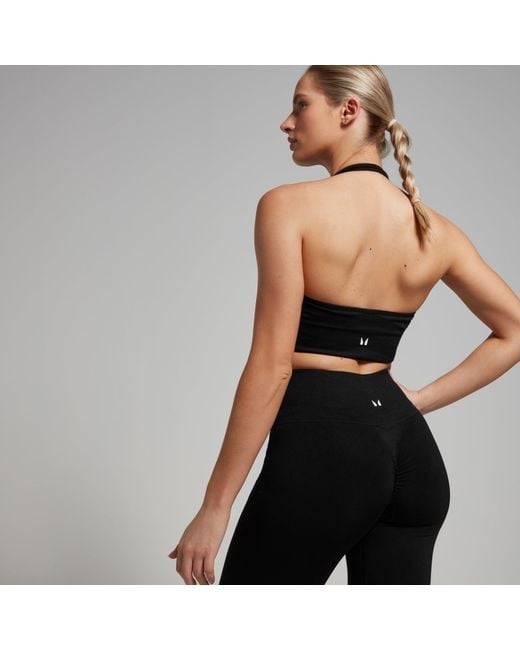 Mp Black Teo Seamless Halter Neck Bra