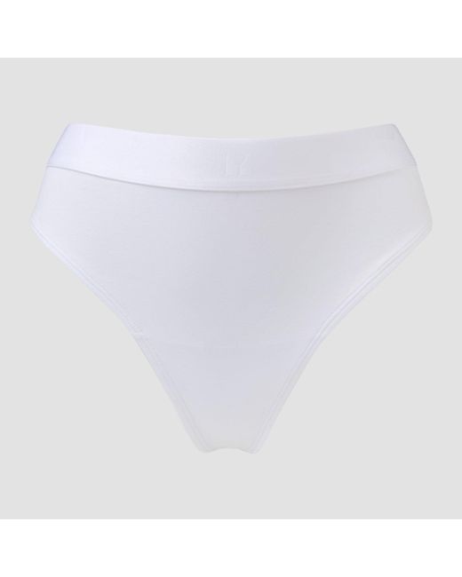 Mp White Mid Rise Thong (3 Pack)