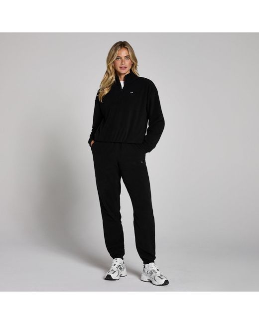 Mp Black Funnel Neck 1/4 Zip Fleece