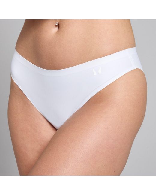 Mp White Mid Rise No Vpl Bikini Brief (3 Pack)