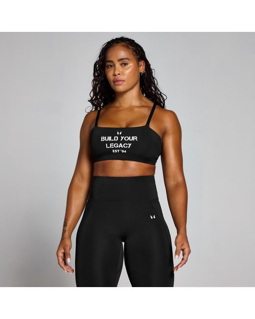 Sujetador Deportivo De Entrenamiento Con Estaado Gráfico Origin Para Mujer De Mp de color Black