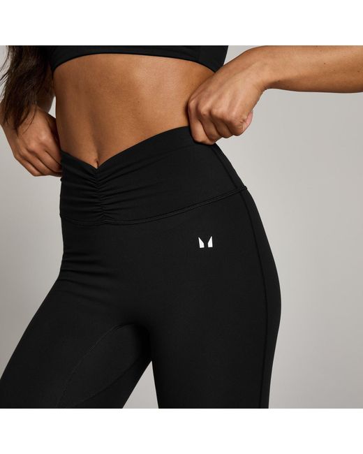 Mp Black Teo Ruched Front Leggings