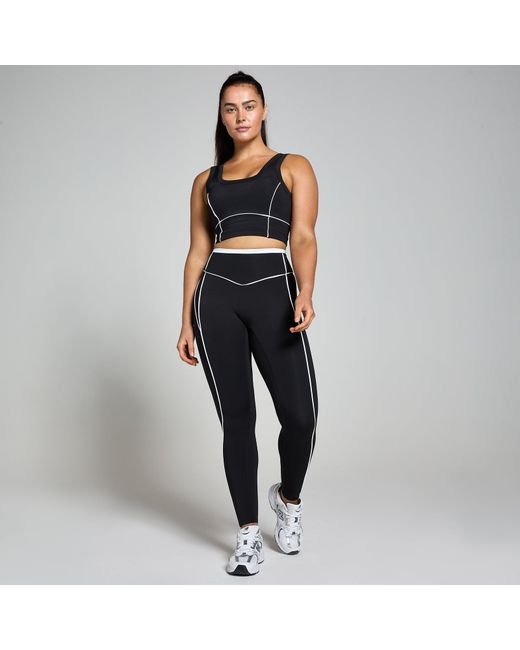 Mp Black Teo Contrast Texture Leggings