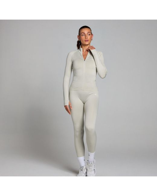 Mp Gray Shape Seamless Zip Through Jacket