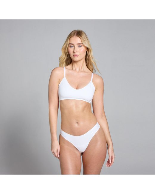Mp White Mid Rise No Vpl Thong (3 Pack)