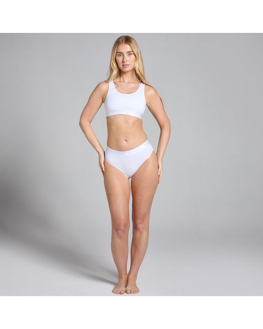 Mp Blue Scooped Neck Bralette