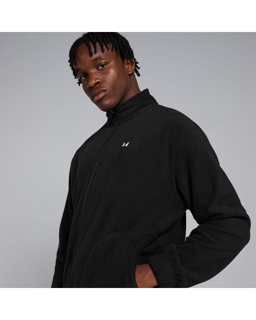 Mp Black Zip Through Fleece for men