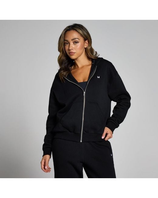 Mp Black Basics Zip Through Hoodie