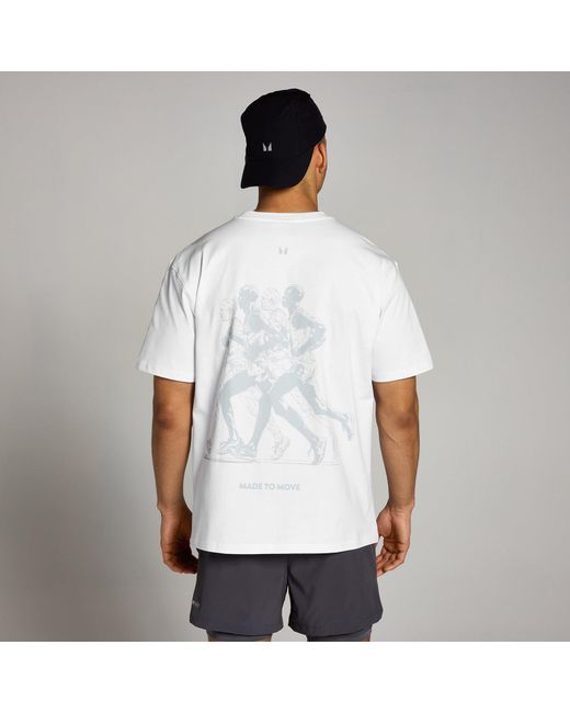 Mp White Velocity Ultra Jogging Graphic T-Shirt for men