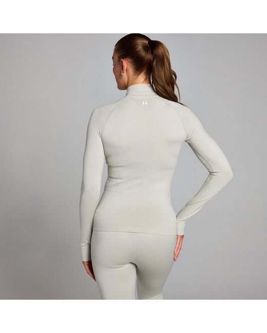 Mp Gray Shape Seamless Zip Through Jacket