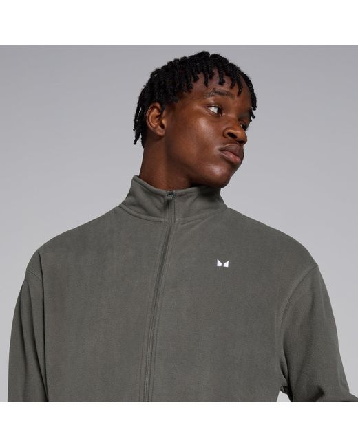 Mp Gray Zip Through Fleece for men