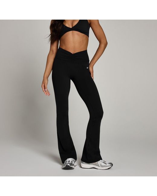 Mp Black Teo Ruched Front Flared Leggings