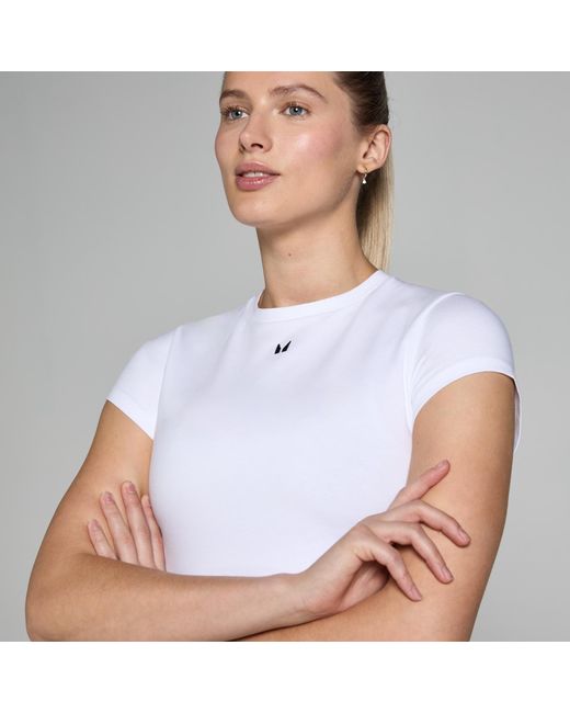 Mp White Basic Body Fit Short Sleeve T-shirt